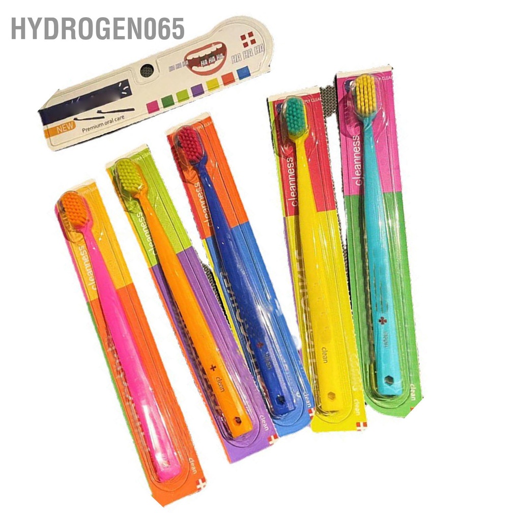 Hydrogen065 10 CÁI Bàn Chải Đánh Răng Bằng Nhựa Nhiều Màu Sắc Thêm Sạch Sẽ Mềm Điều Dưỡng Cho Nhạy Cảm