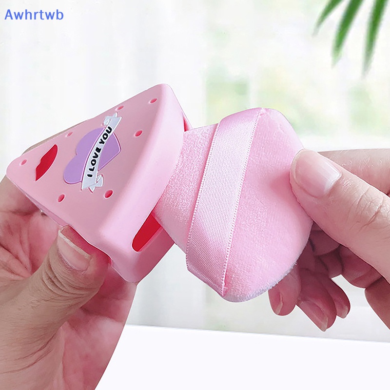 Hộp Đựng Mút Trang Điểm Hình Tam Giác Bằng Silicone Tiện Dụng Khi Đi Du Lịch Mới