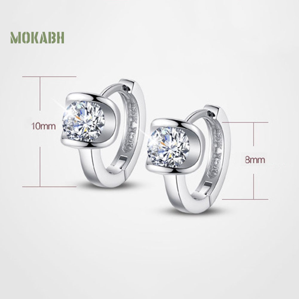 Bông Tai Tròn Đính Đá Thời Trang Dành Cho Nữ