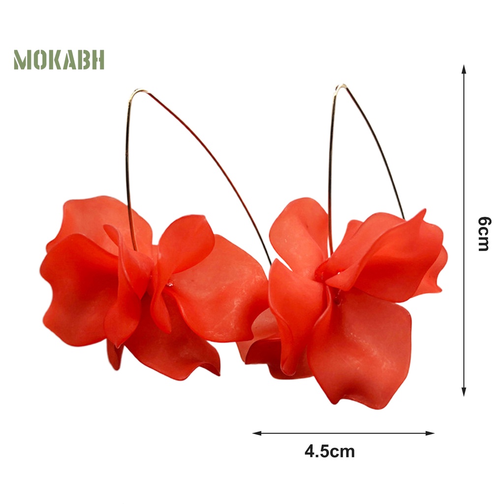 1 Đôi Bông Tai Móc Hình Cánh Hoa Phong Cách Bohemian Thời Trang Cho Nữ