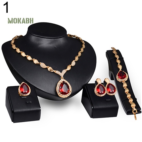 Bộ Trang SứC HợP Kim ĐíNh Đá HìNh GiọT NướC Sang TrọNg (Size US6-9)