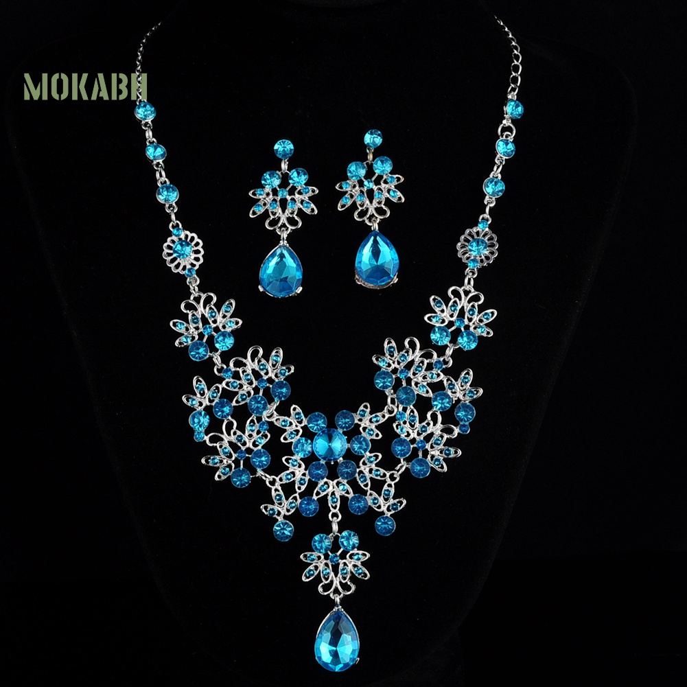 Bộ Vòng cổ + Bông Tai HìNh BướM ĐíNh Đá Xinh XắN