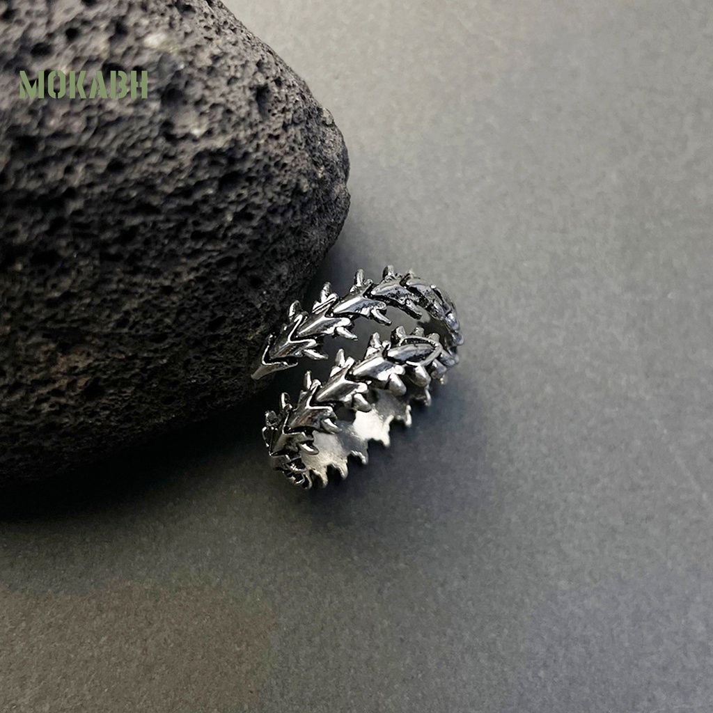 [Mới] Nhẫn Hở Mạ Điện Trang Trí Hình Học Phong Cách Âu Mỹ Cổ Điển Không Gây Dị Ứng Có Thể Điều Chỉnh