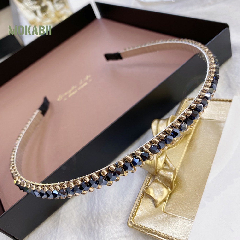 Băng Đô Cài Tóc Đính Hạt Pha Lê Giả Lấp Lánh Sành Điệu Cho Nữ