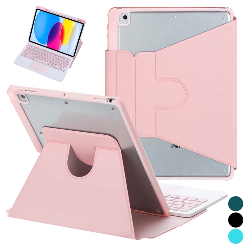 Bao Da Máy Tính Bảng Có Bàn Phím Xoay Thông Minh Cho iPad 10th Gen 2022 Pro 11 inch Air 5 / Air 4 / Air 3 9th 8th 7th 6th 5th Pro 10.5 Mini 6