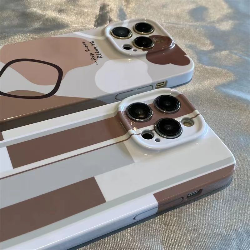 Ốp Điện Thoại Cứng Siêu Mỏng Họa Tiết Hình Học Cho Iphone 12 11 13 14Promax 14pro AP6W