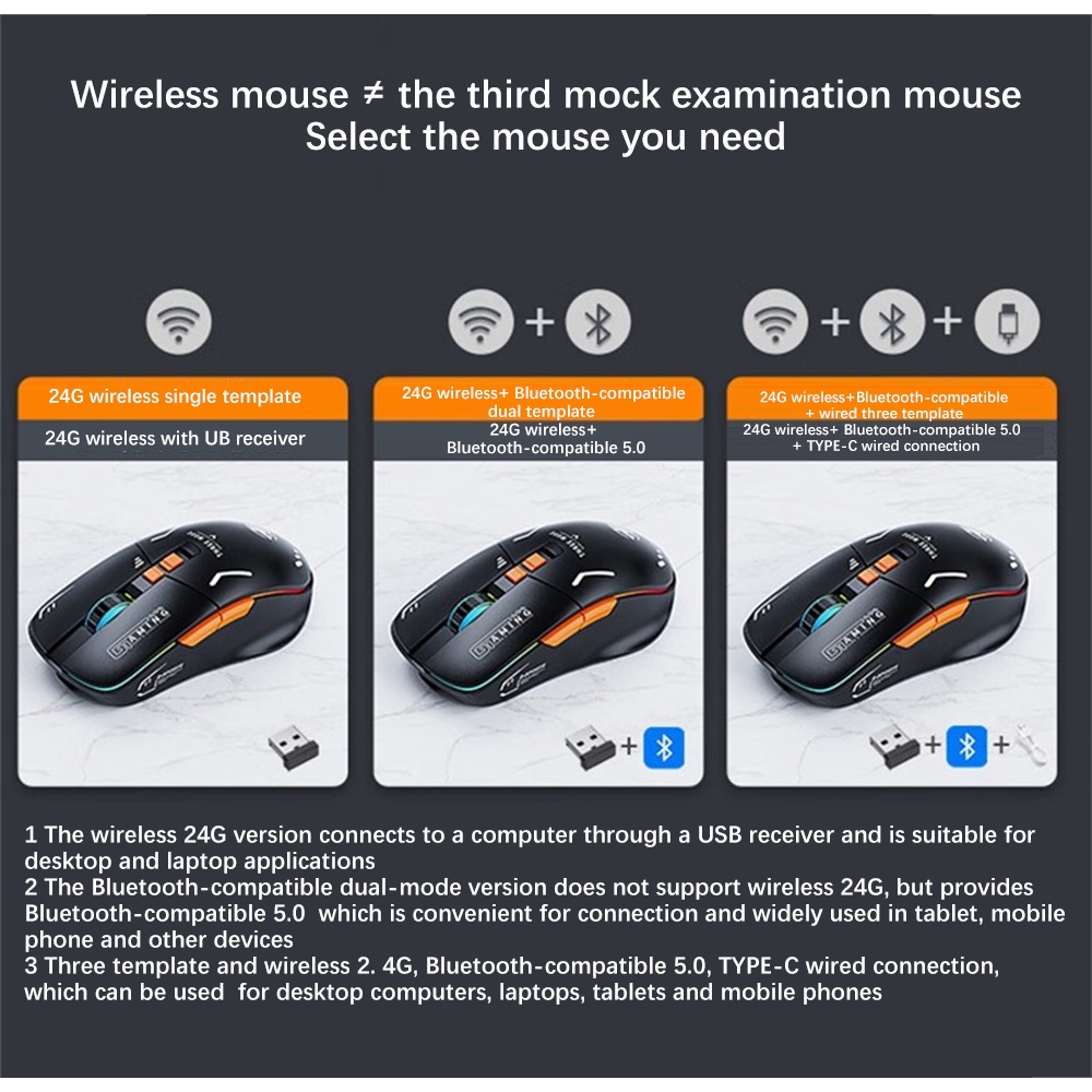 Chuột Quang Không Dây Bluetooth G308 Dùng Để Chơi Game