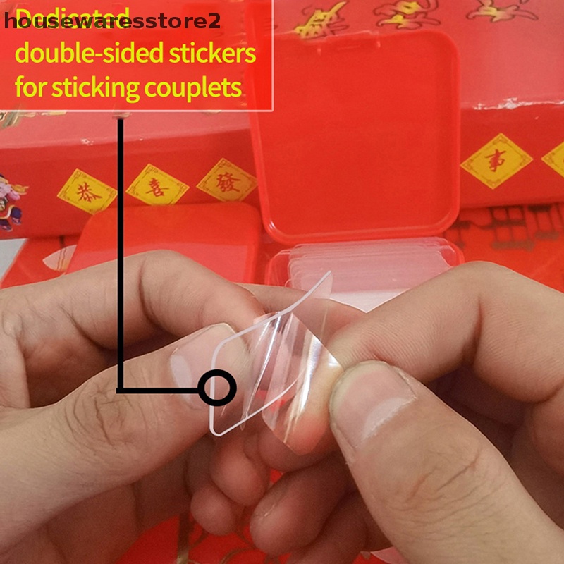 Hộp 60 Miếng Dán Hai Mặt Trong Suốt Không Để Lại Dấu Vết