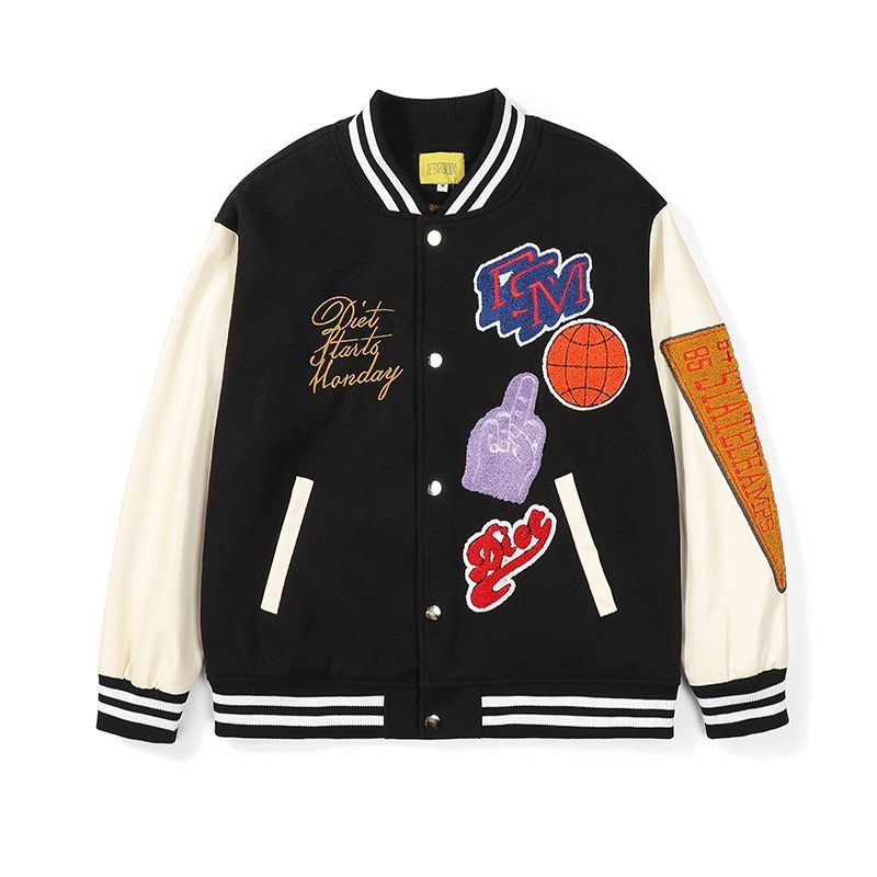 Áo Khoác Bóng Chày Phong Cách Chiến Binh nba Mỹ