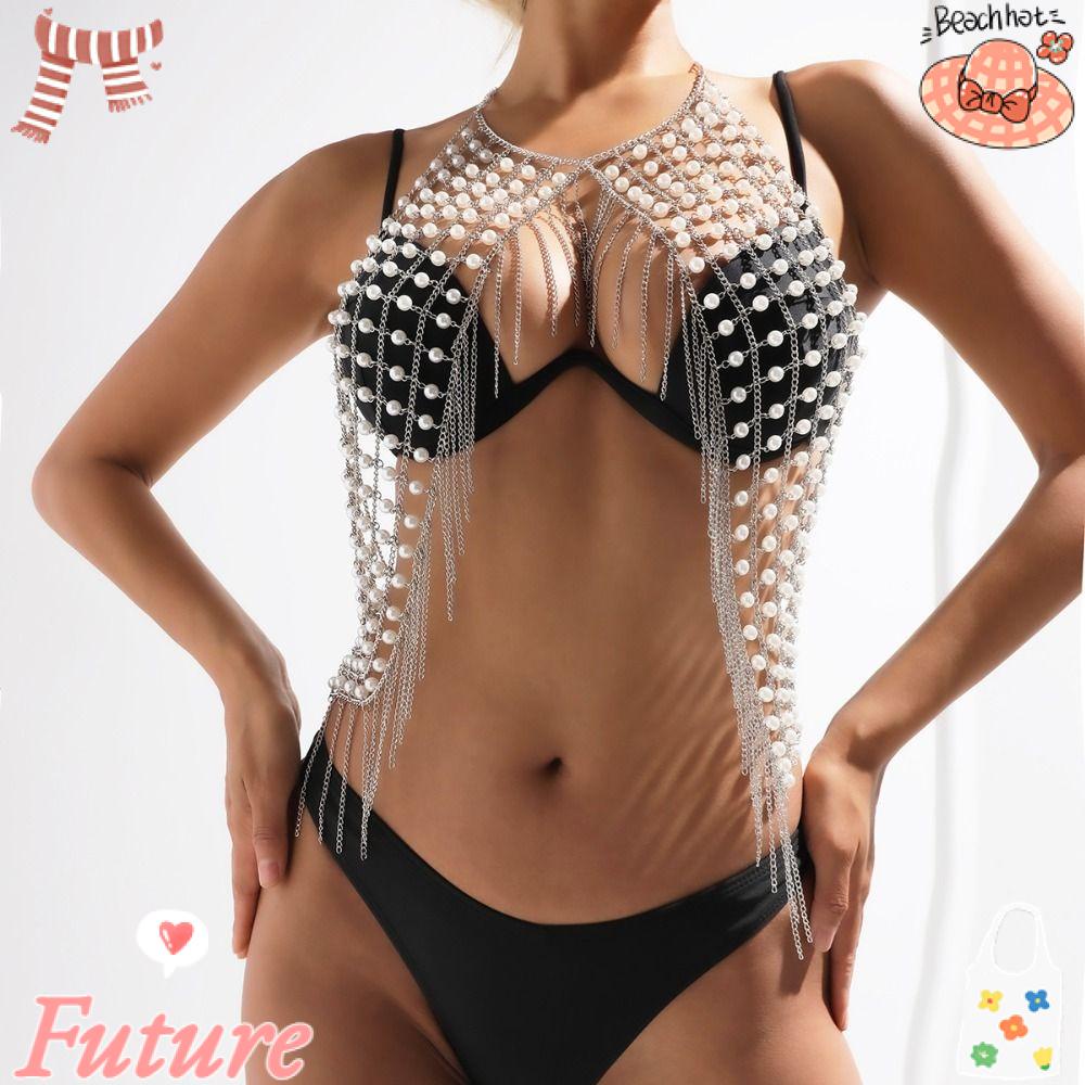 Vòng cổ Cơ Thể Bằng Kim Loại Thiết Kế Bikini Quyến Rũ