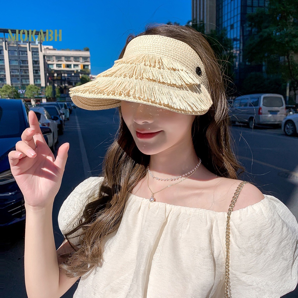 Nón Cối Rộng Vành Màu Trơn Chống Nắng Có Khóa Điều Chỉnh Được Thời Trang Cho Nữ