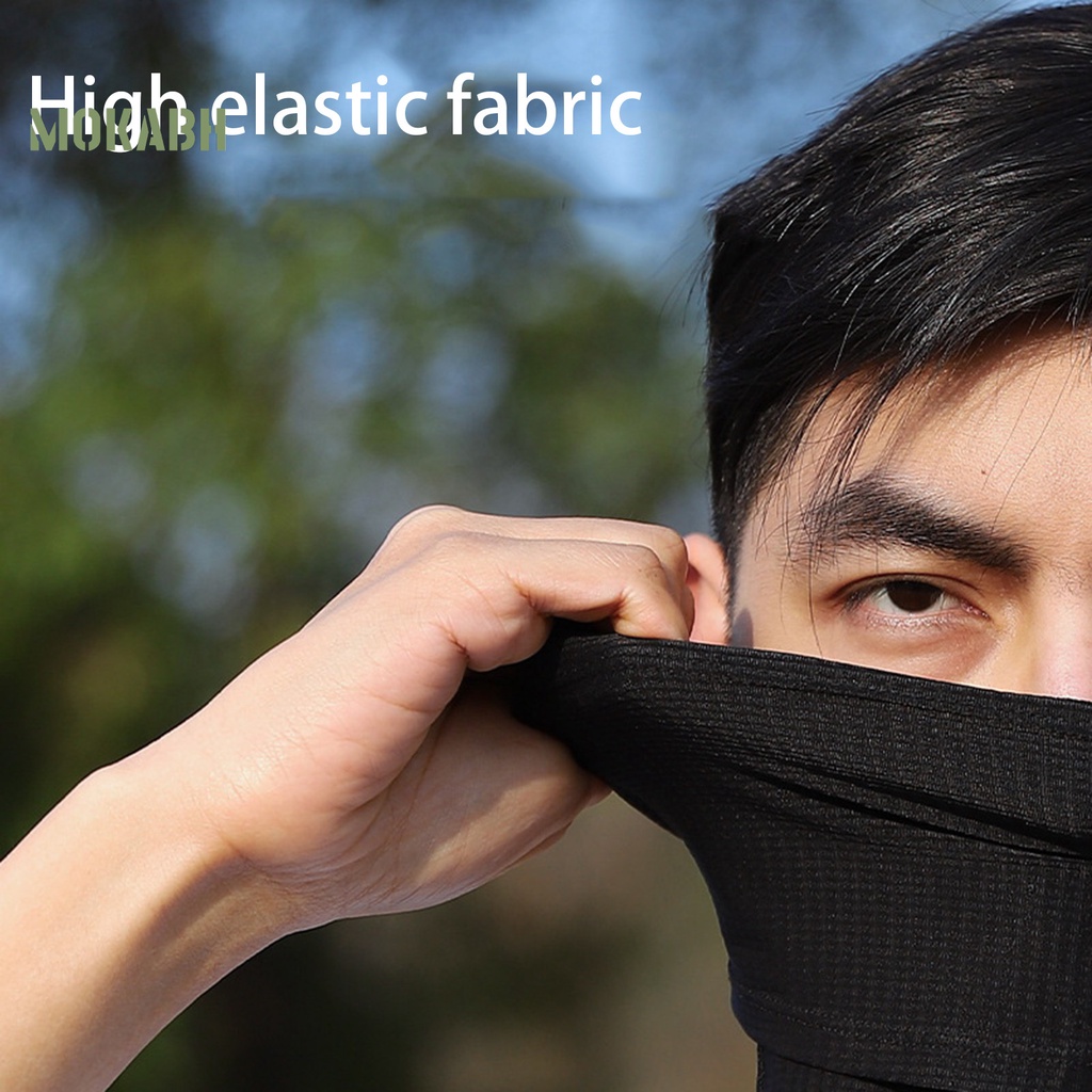 [Mok] Khăn Trùm Đầu Thoáng Khí Mềm Mại Co Giãn Tốt Chống Gió Hình Vuông Bằng Lụa Lạnh Dùng Khi Đi Xe Đạp