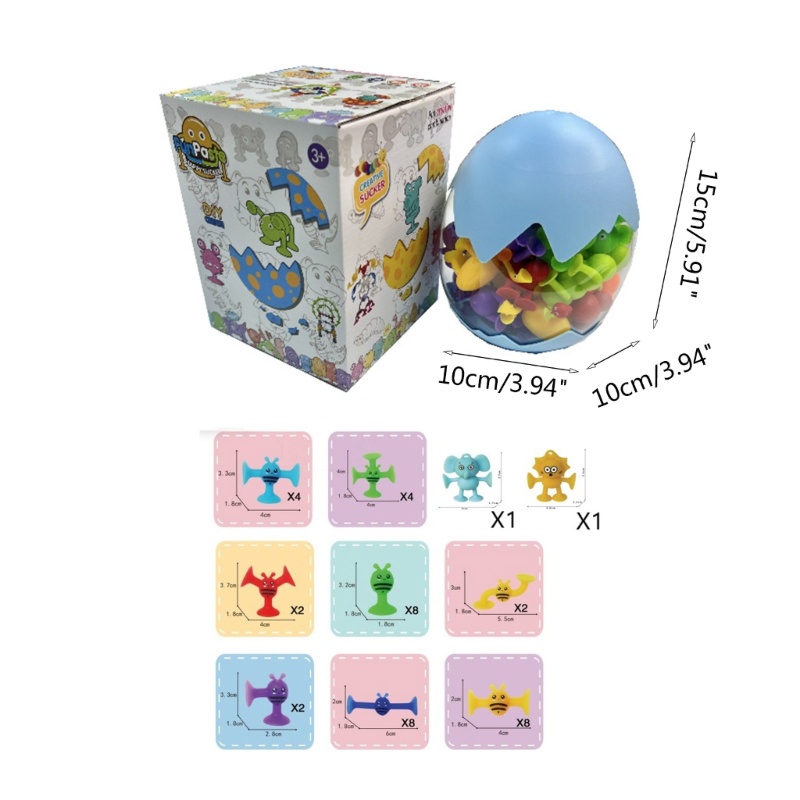 Đồ Chơi Giác Hút Hình Động Vật Đáng Yêu Luyện Tập Kỹ Năng Mô Tơ Cho Bé