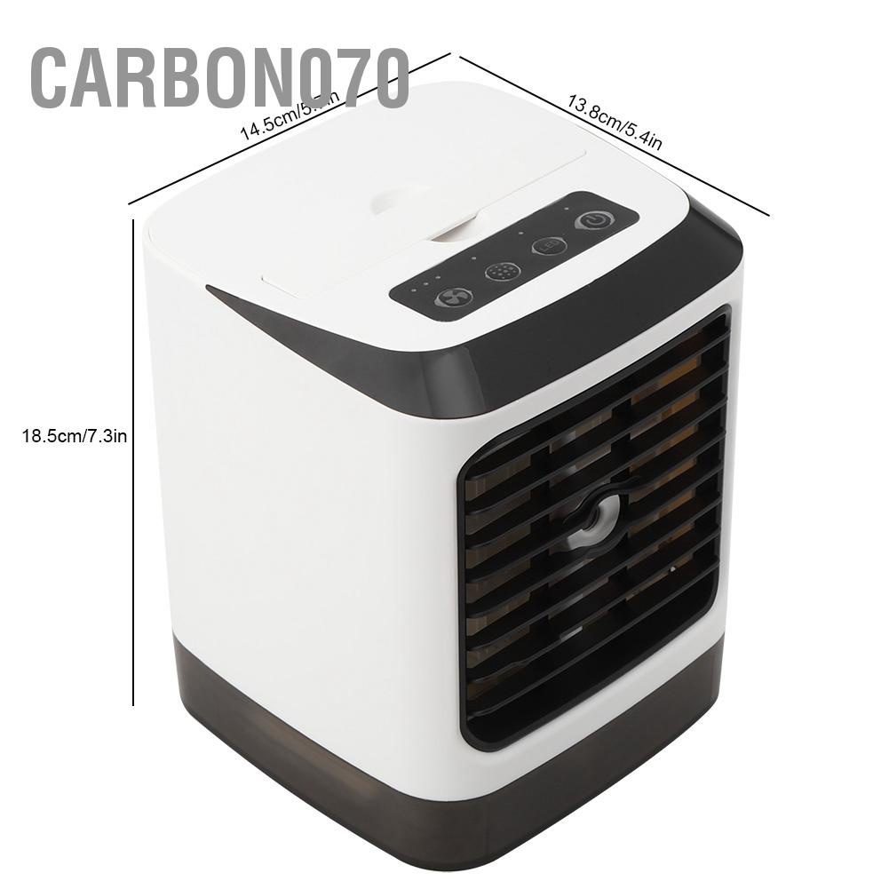 Carbon070 Quạt điều hòa di động USB Máy tạo độ ẩm làm mát không khí có đèn LED cho phòng ngủ văn tại nhà