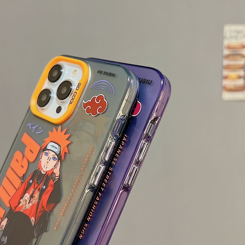 Ốp Điện Thoại TPU Mềm Nhám Họa Tiết Hoạt Hình Naruto Hai Mặt Cho iPhone 11 13 12 14 Pro Max