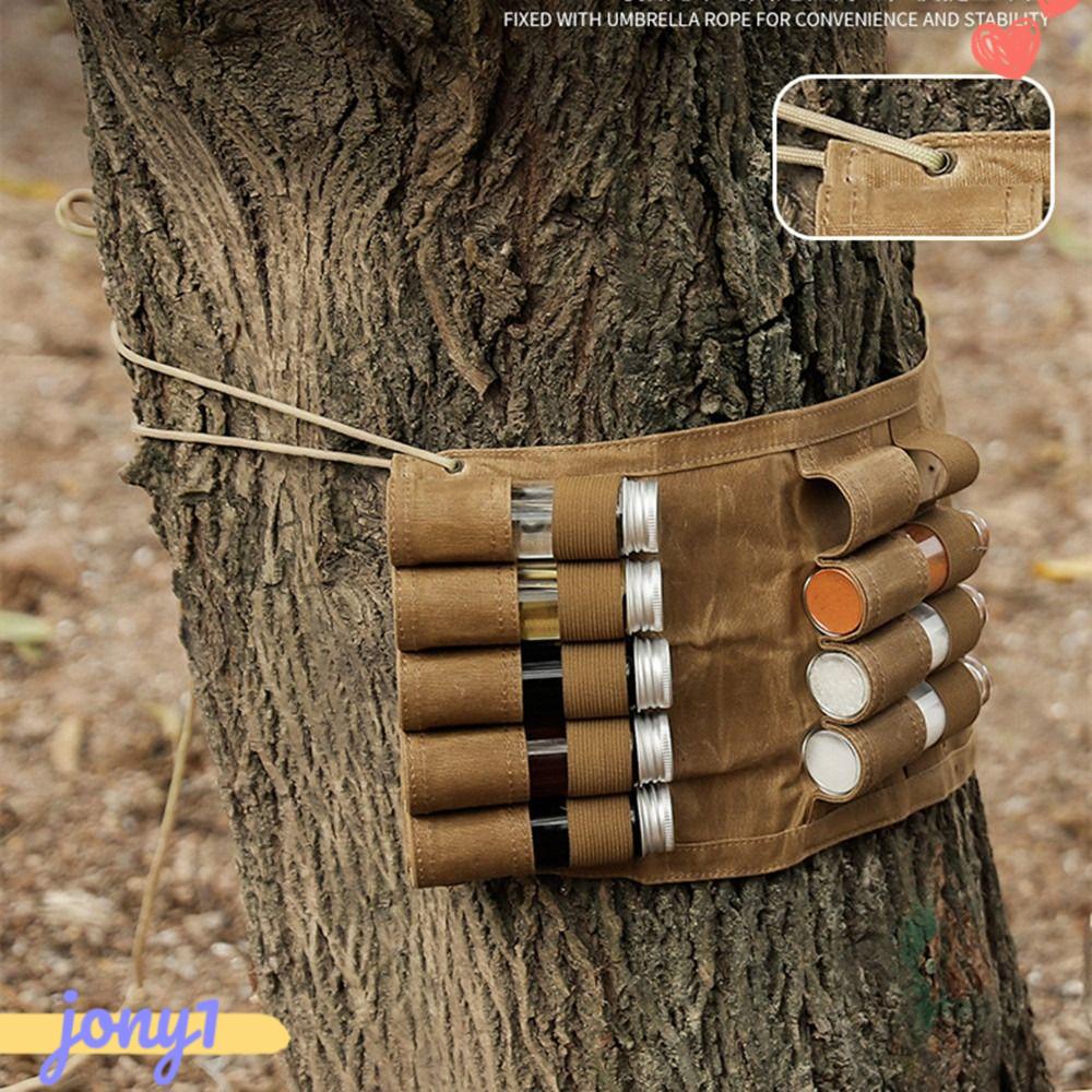 Set Túi Vải Canvas Đựng Lọ Gia Vị Tiện Lợi Cho Du Lịch