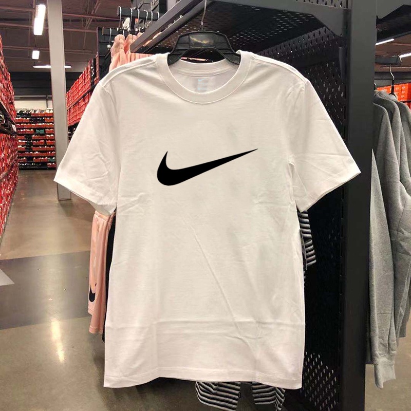 Áo Thun Nike 100% Chính Hãng Tay Ngắn Dáng Rộng In Logo Đơn Giản Trẻ Trung
