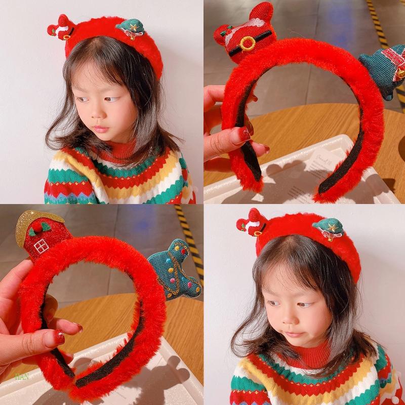 Băng Đô Cài Tóc Rửa Mặt Bằng Vải Bông Giáng Sinh Dễ Thương