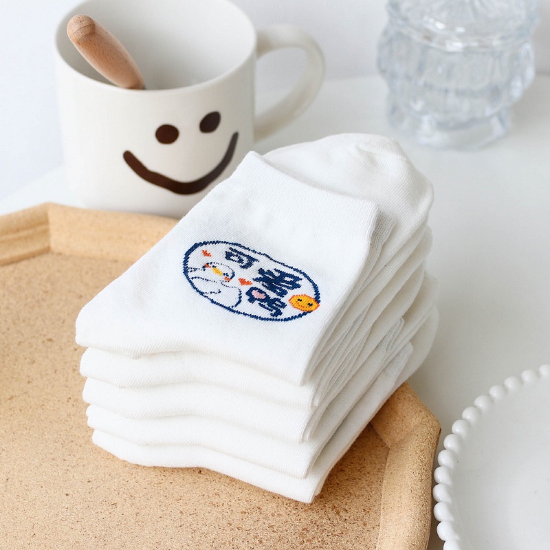 Vớ Cổ Trung In Họa Tiết Hoạt Hình Dễ Thương Thời Trang Cho Nữ