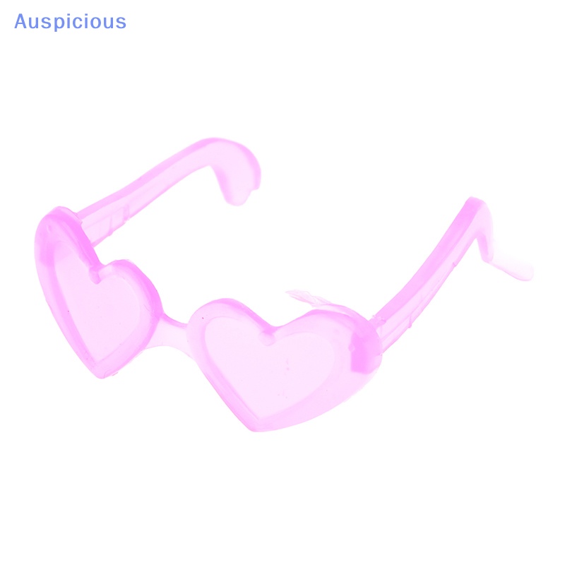 Set 10 Mắt Kính Nhựa Mini Hình Trái Tim Cho Búp Bê Tỉ Lệ 1 / 6