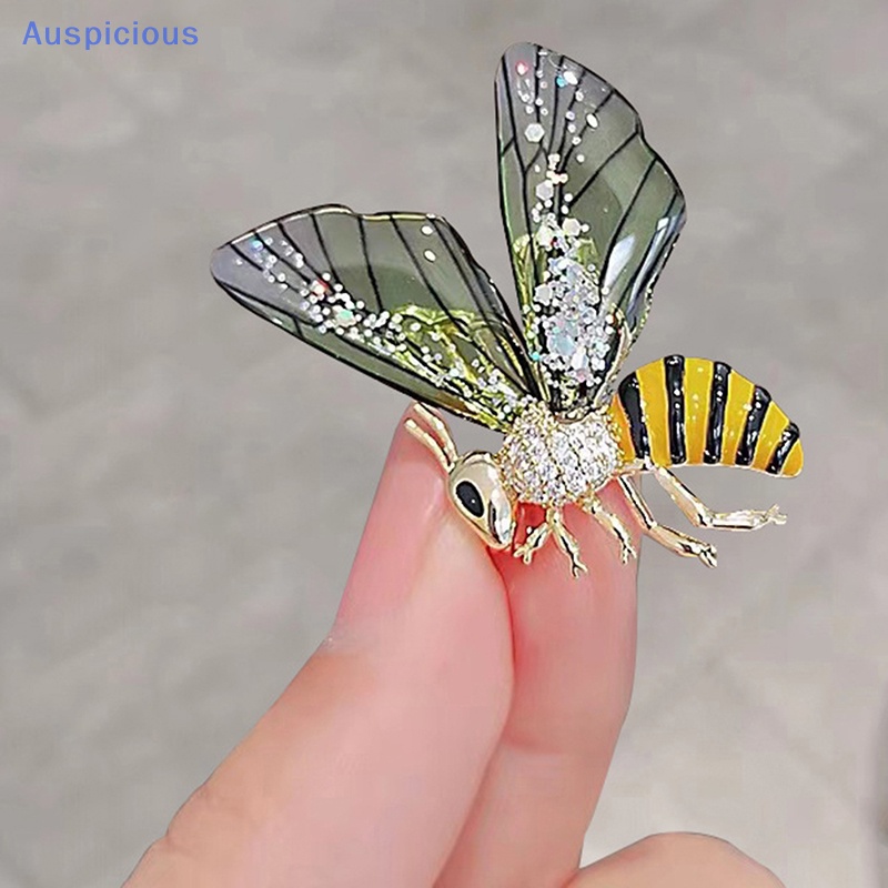 Ghim Cài Áo Hình Cánh Ong Trong Suốt Tráng Men Thời Trang Cho Nữ