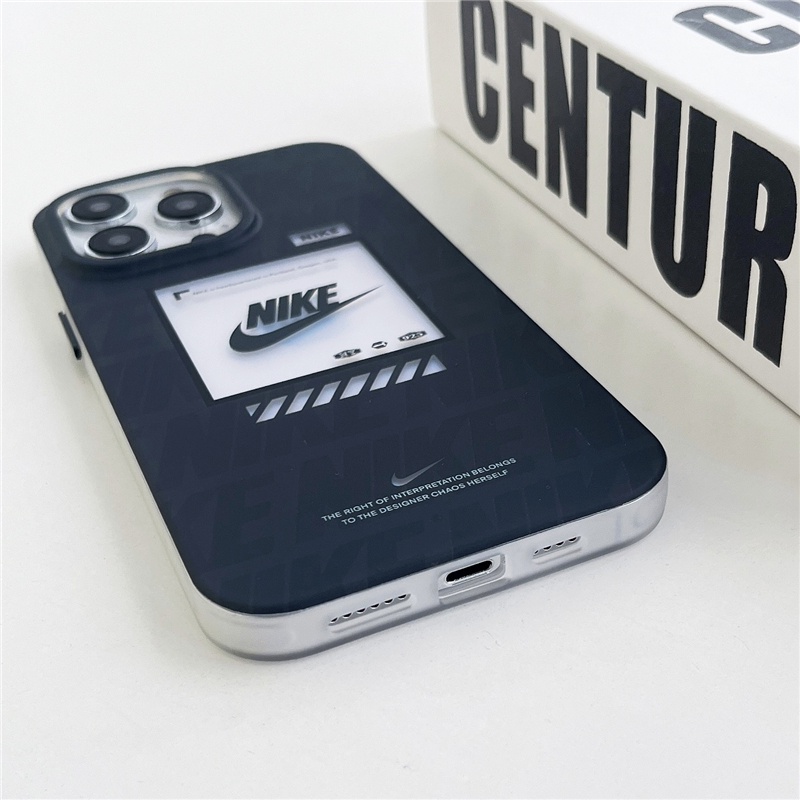 Hoạt Hình Ốp Điện Thoại Mềm Hai Lớp Mạ Nike Cho iphone15 15pro 15promax 14promax 14 14pro 13 13pro 13pm 12 11