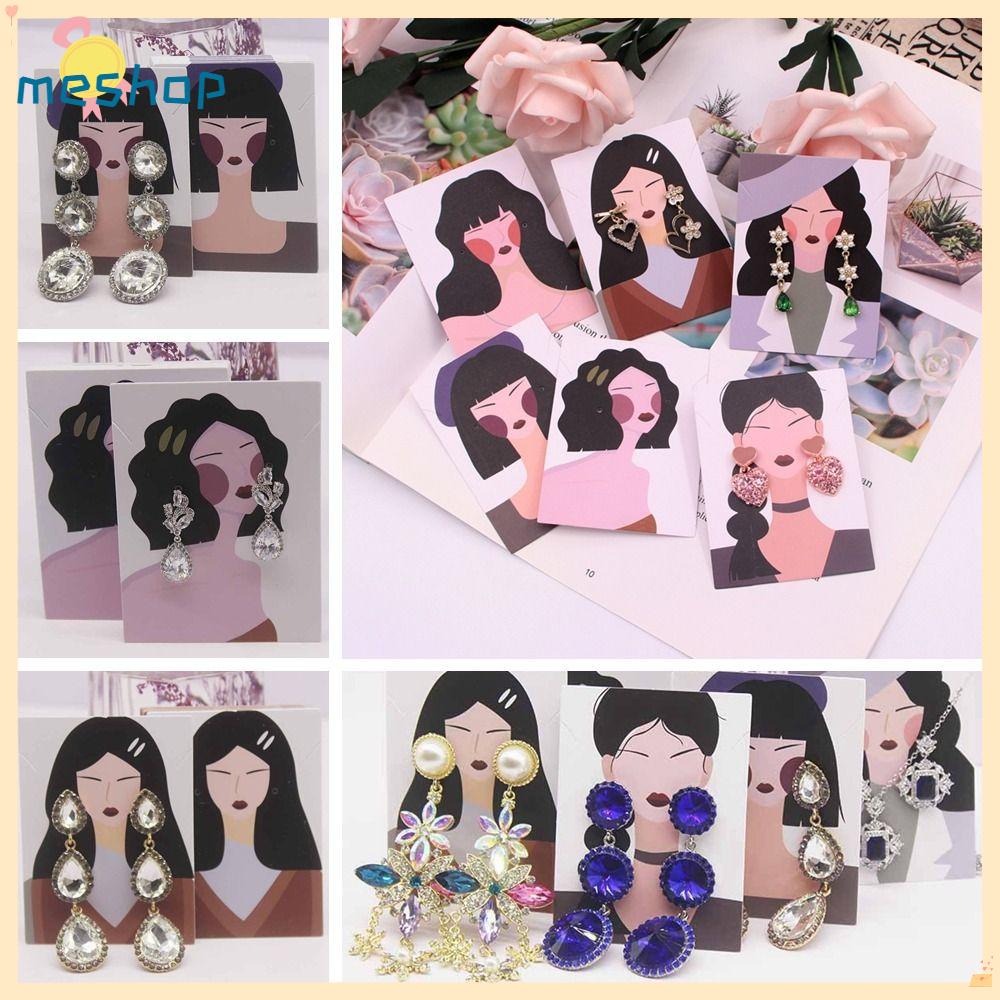 Set 100 Tấm Giấy Kraft 6cm * 8cm Dùng Gói Bông Tai DIY