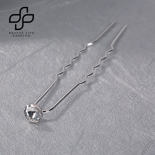 Bộ 20 Trâm Cài Tóc Đính Đá Pha Lê Tròn Cho Cô Dâu