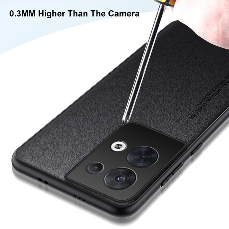 Ốp Điện Thoại Da PU Nhám Chống Sốc Cho OPPO Reno 8 / 8 Pro / 8 Lite / 8z / 8T 5G