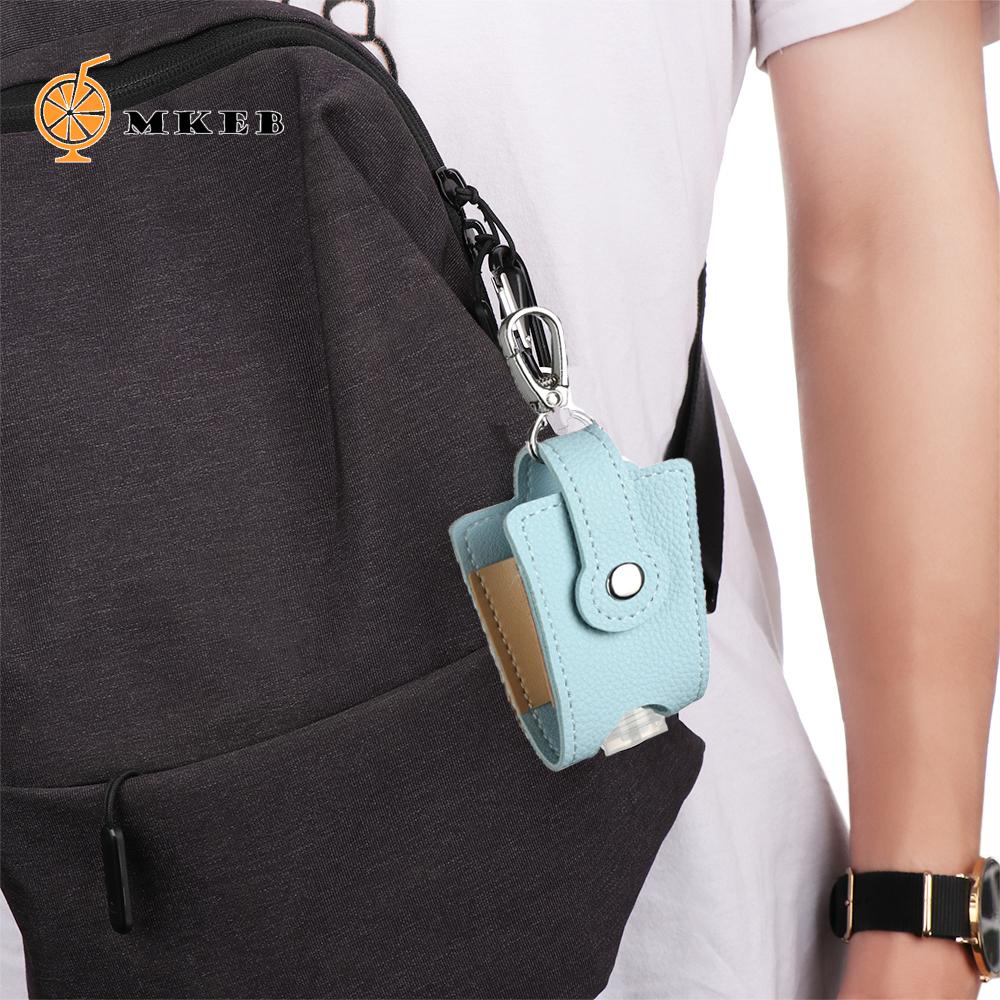 Chai đựng nước rửa tay bằng da PU có thể tái sử dụng kèm móc khóa