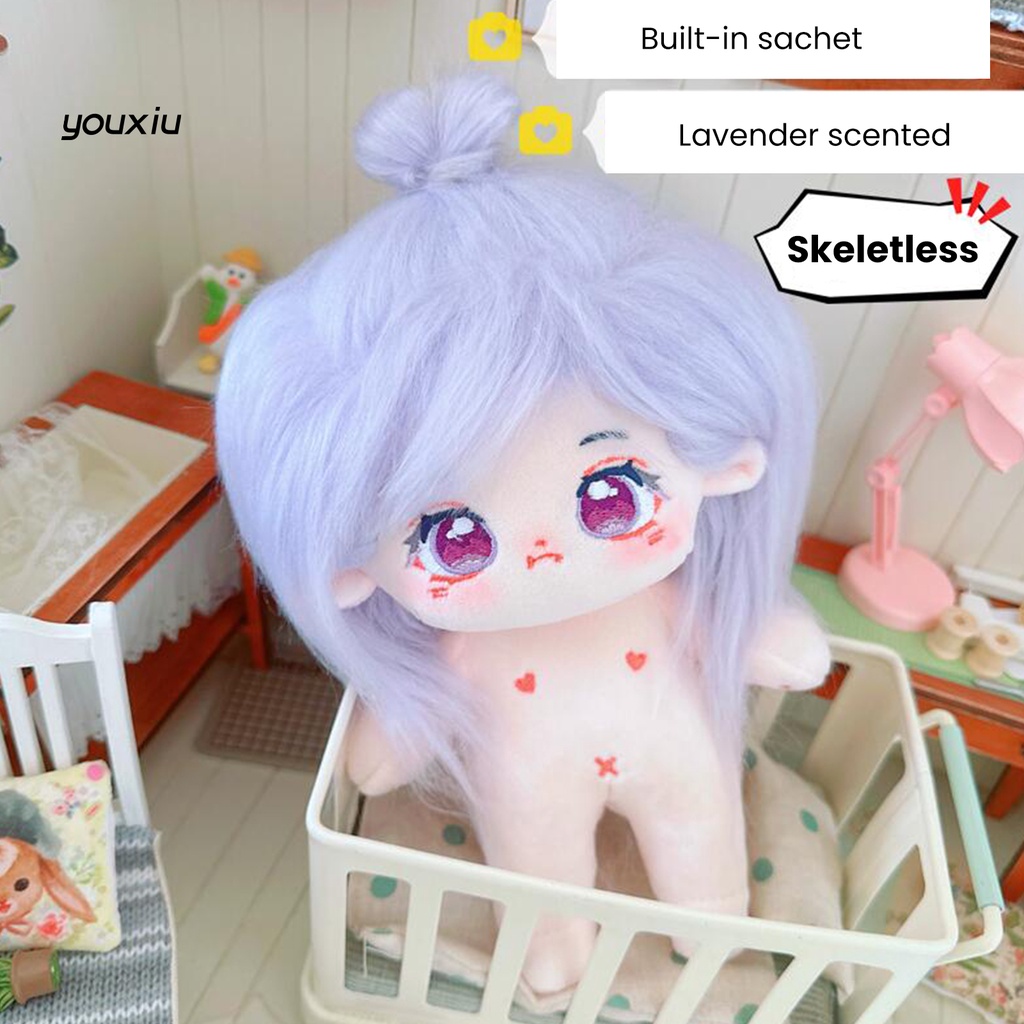 Búp Bê Nhồi Bông Cotton PP Mềm Mại 20cm Hình Em Bé Trần Nhà Đáng Yêu