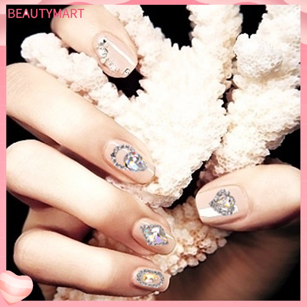1 Hộp Đá Kim Cương Giả 3D Nhiều Màu Tự Trang Trí Móng Tay Cho Nữ