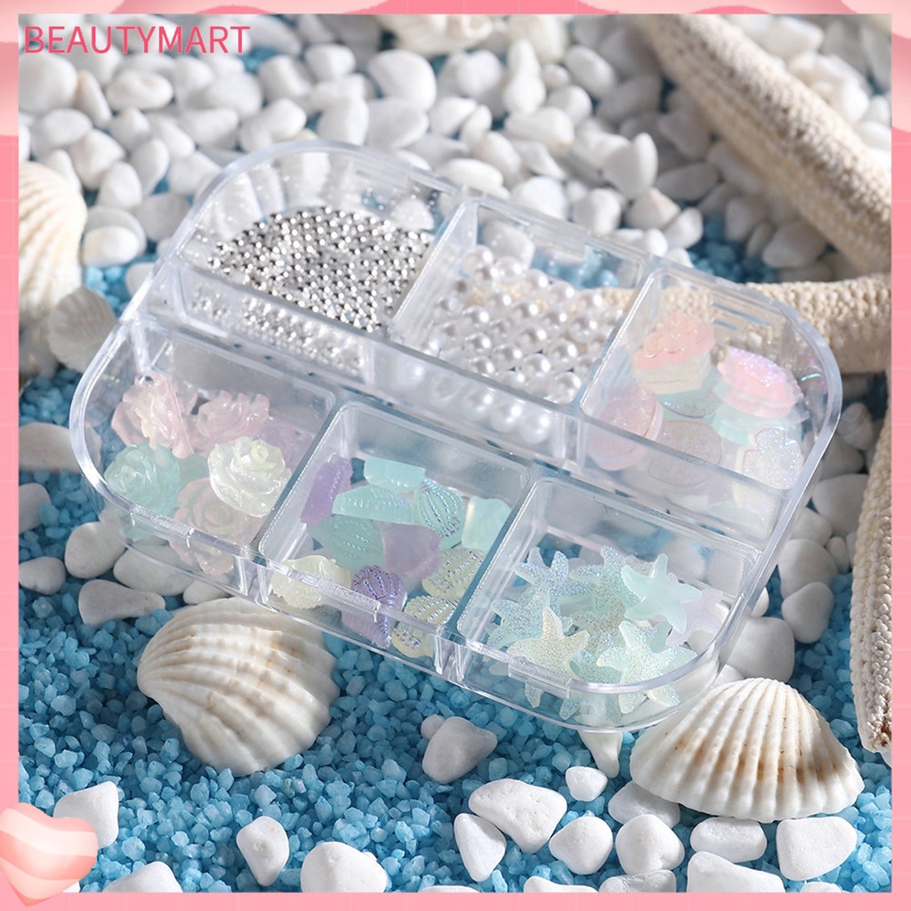 1 Hộp Phụ Kiện Trang Trí Móng Nghệ Thuật Tạo Hiệu Ứng 3D Phát Sáng Trong Bóng Tối DIY