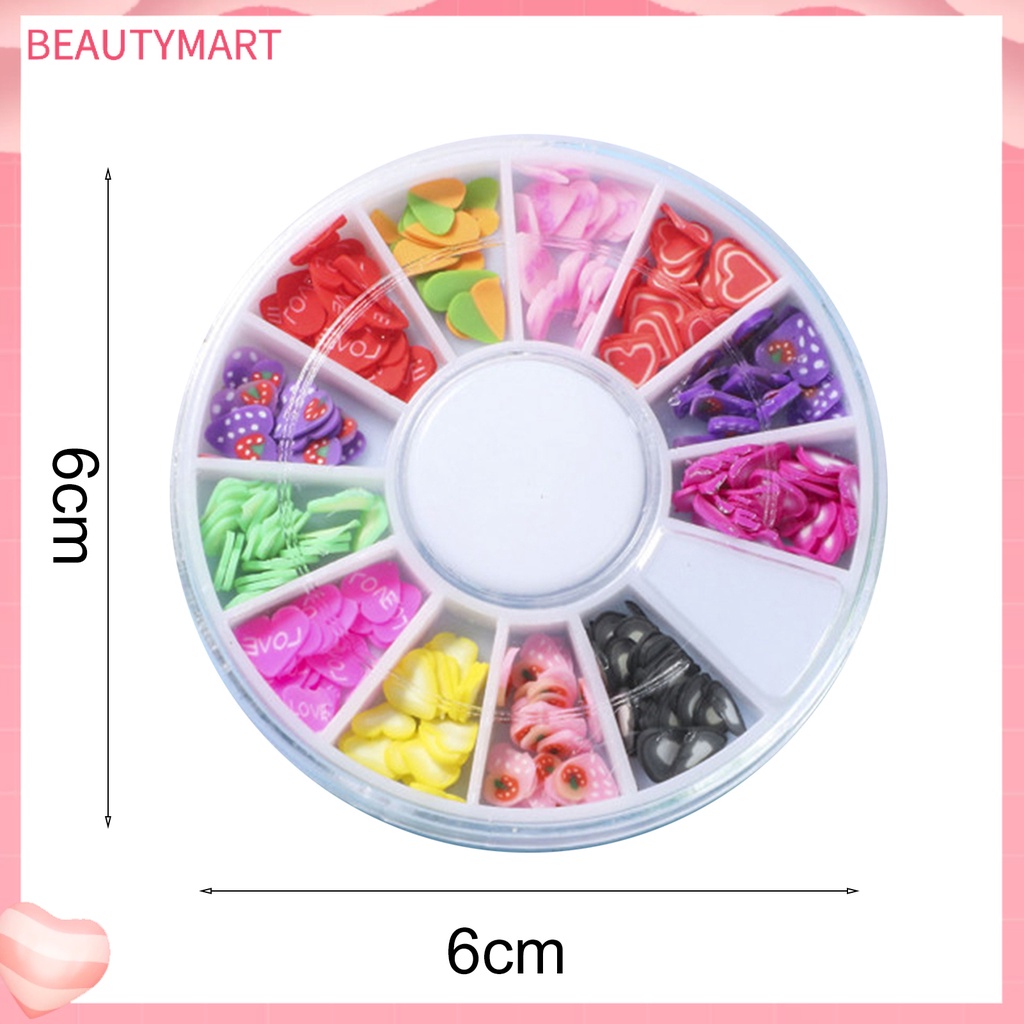 1 Hộp Phụ Kiện Trang Trí Móng Nghệ Thuật Tạo Hiệu Ứng 3D Hình Hoa Trái Cây Siêu Mỏng DIY