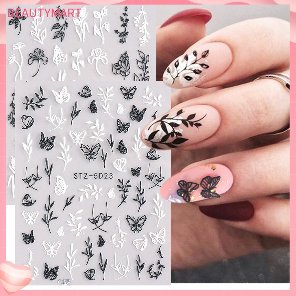 Miếng Dán Trang Trí Móng Tay DIY Hình Hoa Trà Cổ Điển Dành Cho Nữ