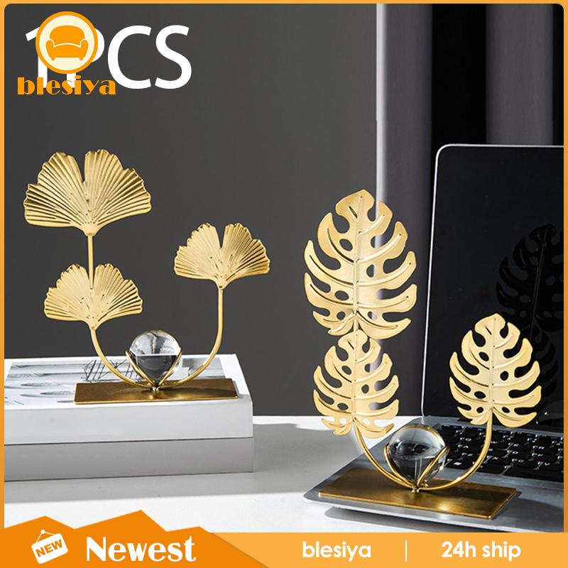 [Blesiya] Bức Tượng Lá Kim Loại hạn hán Hiện Đại Trang Trí Nhà Cửa