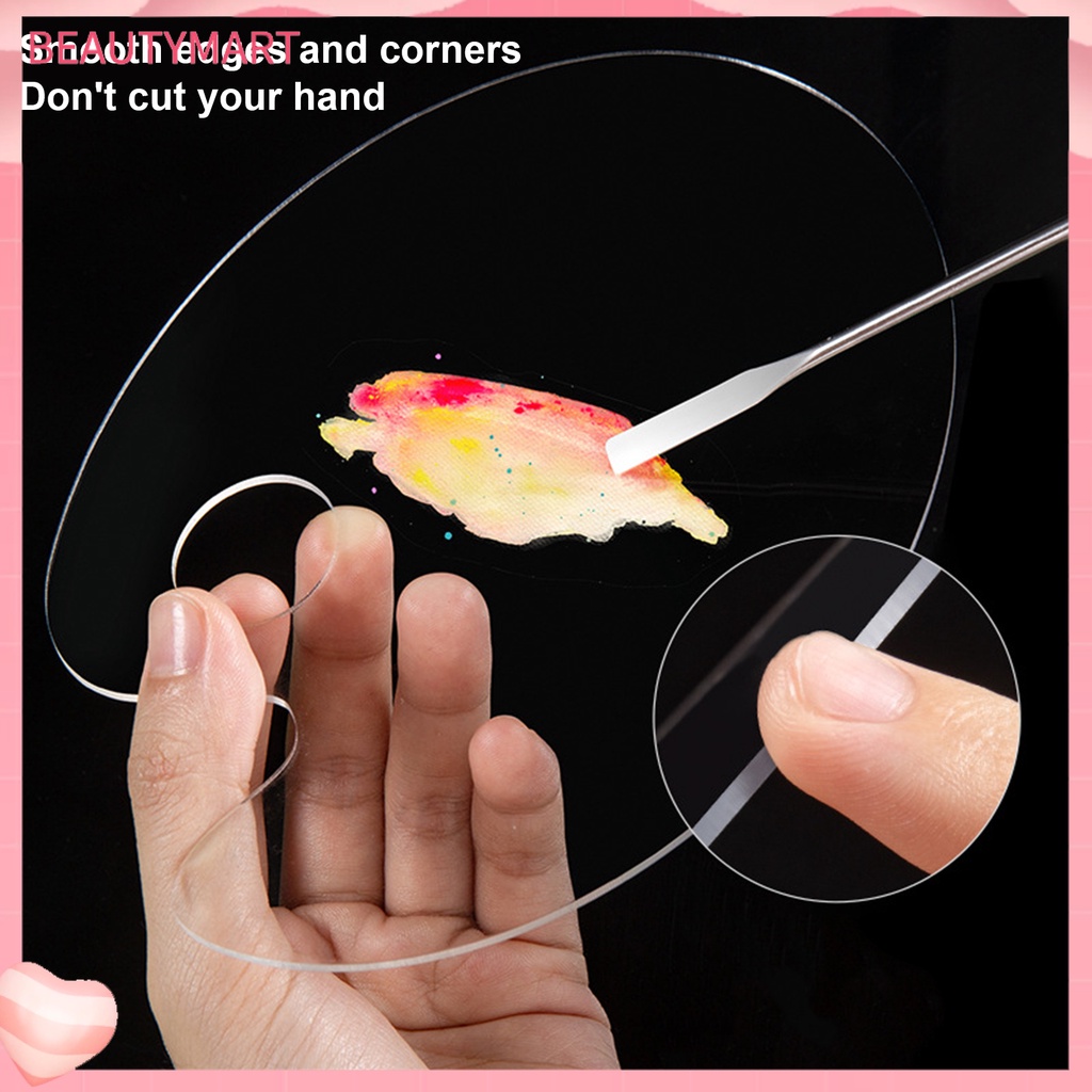 1 Bộ Bảng Màu Trang Điểm Móng Tay Bằng Acrylic Trong Suốt Chống Áp Lực Dễ Vệ Sinh