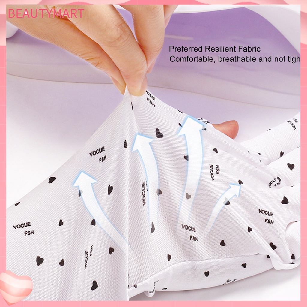 1 Đôi Găng Tay Sợi Polyester Siêu Mềm Thoáng Khí Chống Tia UV Bảo Vệ Ngón Tay Không Xơ Vải Chuyên Dụng Cho Salon Làm Móng