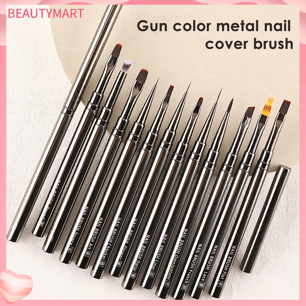 Cọ Vẽ Móng Nghệ Thuật Kèm Nón Đầu Cọ Linh Hoạt Không Nhuộm Màu Chuyên Dụng Cho Salon