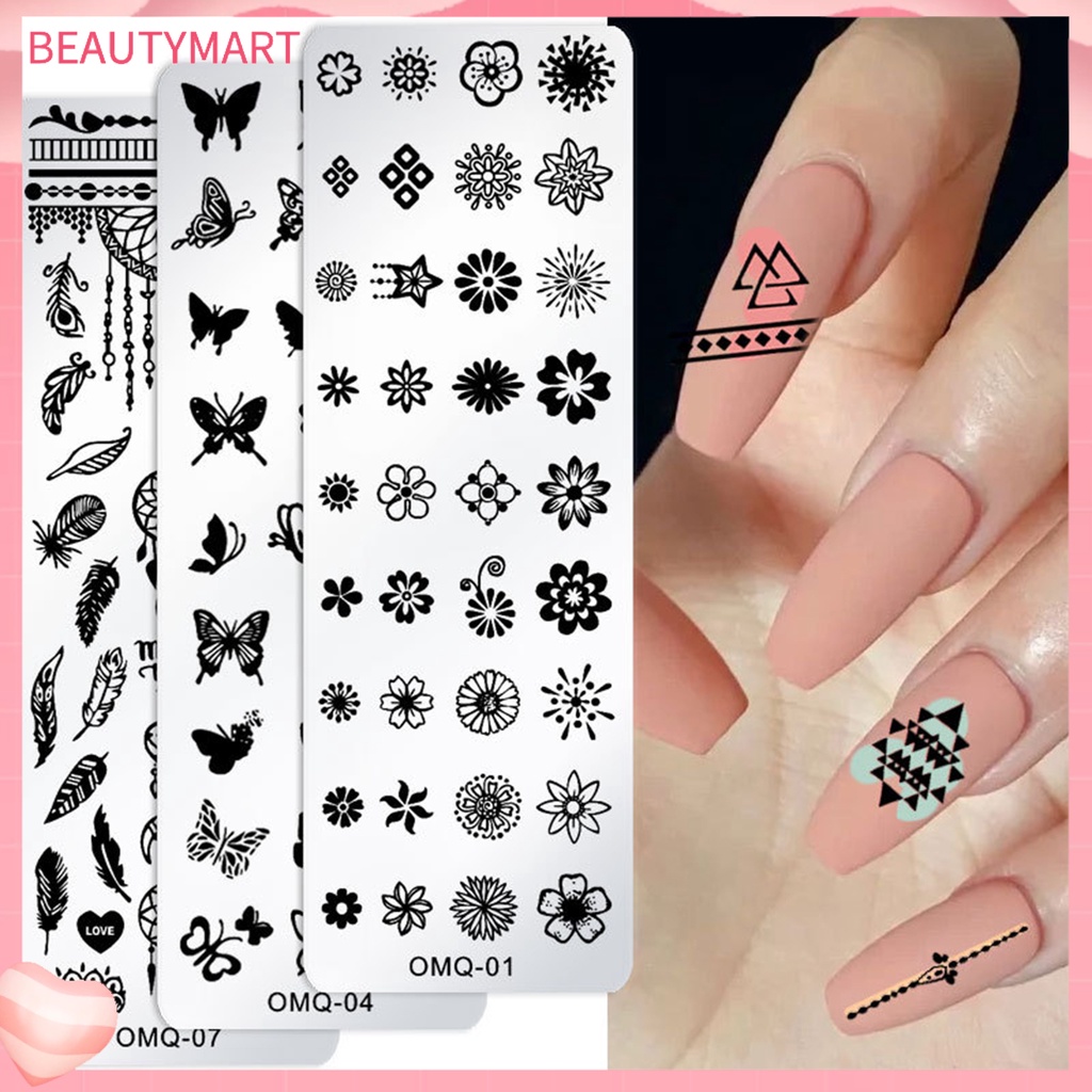 Khuôn Trang Trí Móng Tay Bằng Thép Không Gỉ Họa Tiết Bông Tuyết Giáng Sinh DIY Dành Cho Nữ