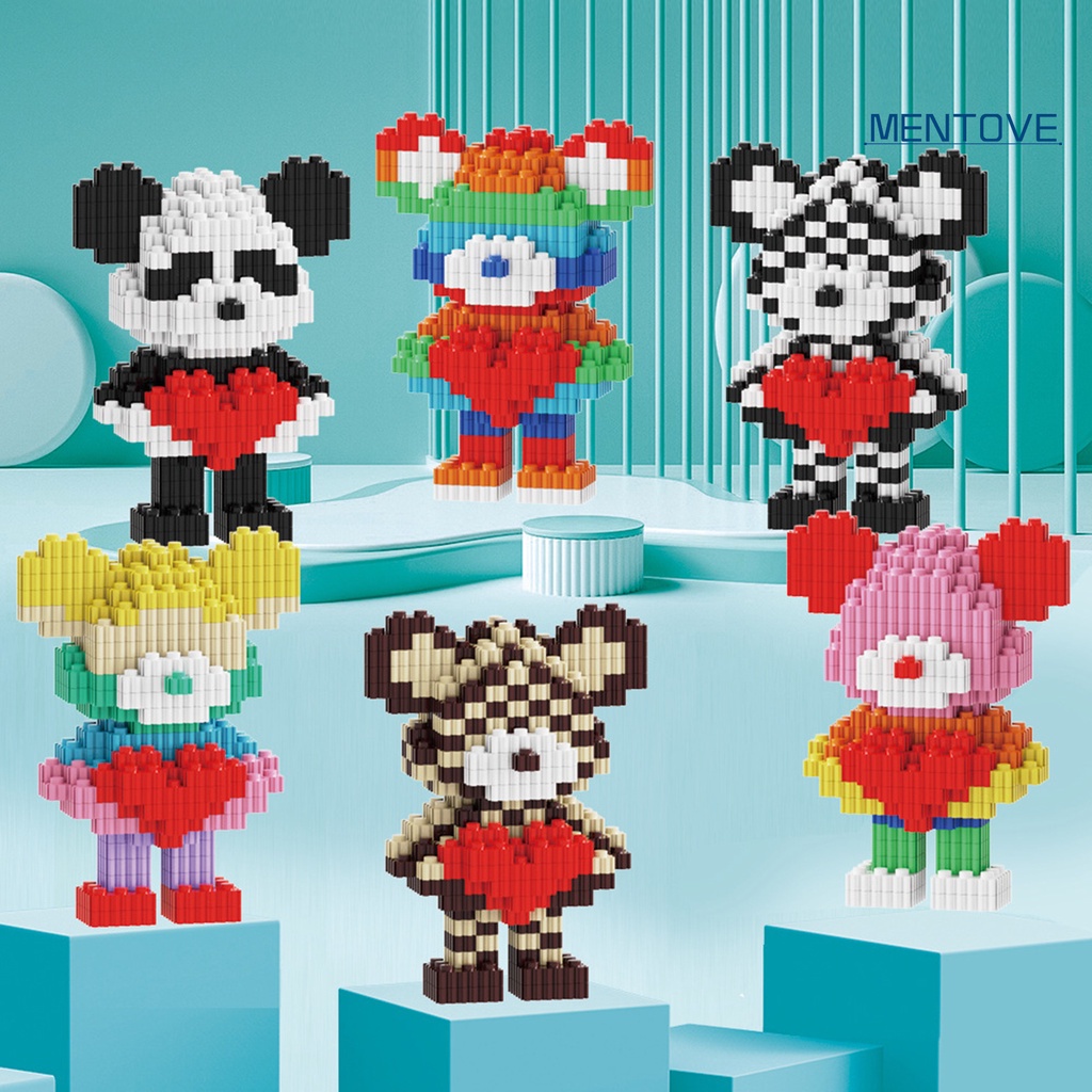 1 Đồ chơi trẻ em Lắp Ráp Mô Hình Gấu Mini 586 Mảnh DIY Dễ Thương Đa Ứng Dụng