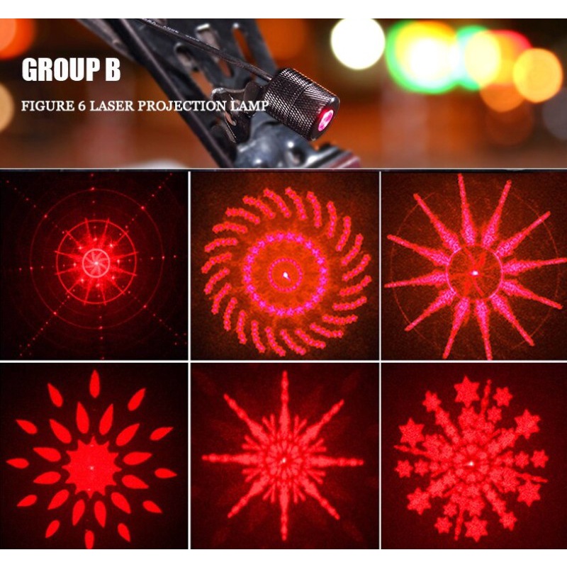 Đèn LED Laser Cảnh Báo Va Chạm Hai Đầu Gắn Đuôi Xe Máy