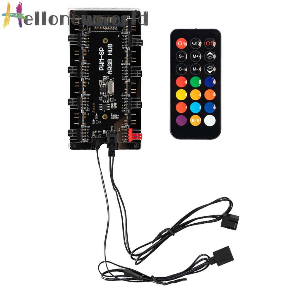 Bộ Chia Nguồn SATA Từ 1 Sang 8 Quạt 12V 4 Pin PWM ARGB