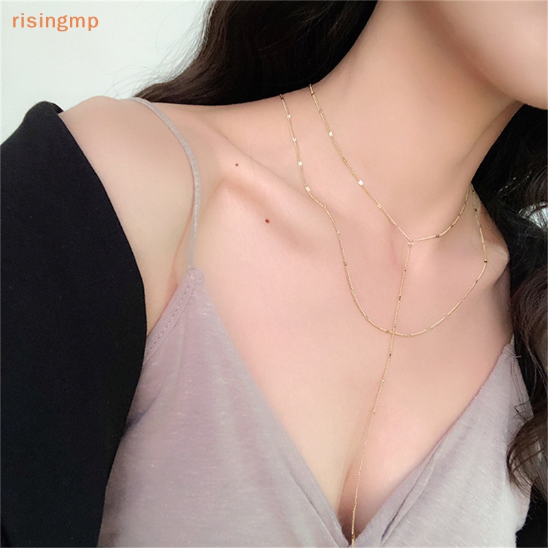 Vòng cổ Hai Lớp Đính Hạt Kim Sa Phong Cách Retro