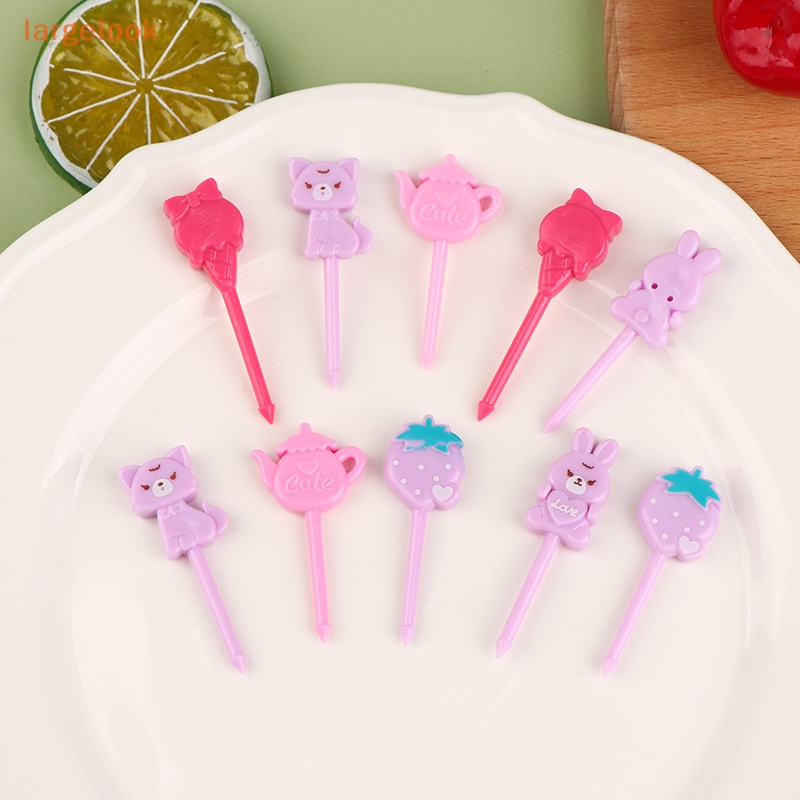 1 Bộ Nĩa Ăn Trái Cây / Tráng Miệng / Đồ Ăn Tráng Miệng Hình Hoạt Hình Mini Dễ Thương Dành Cho Trẻ Em