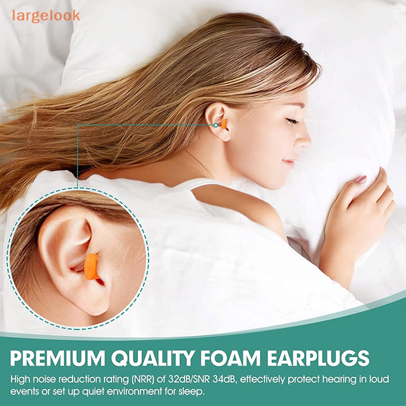 Set 10 Cặp Nút Bịt Tai Giảm Tiếng Ồn Bằng Xốp Mềm Tiện Dụng