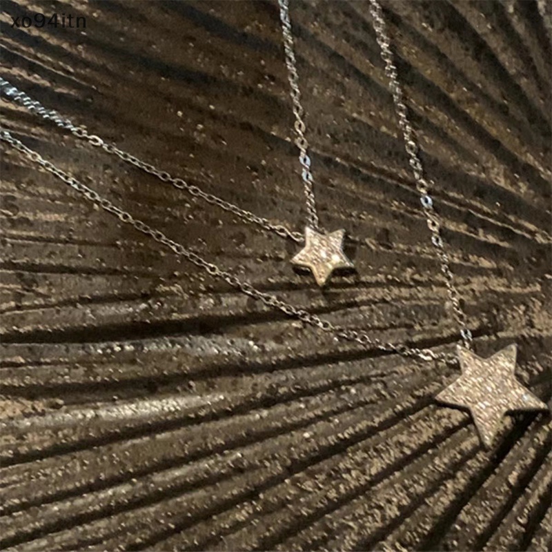 Vòng cổ Hai Lớp Mặt Hình Ngôi Sao Đính Đá Thời Trang Dành Cho Nữ