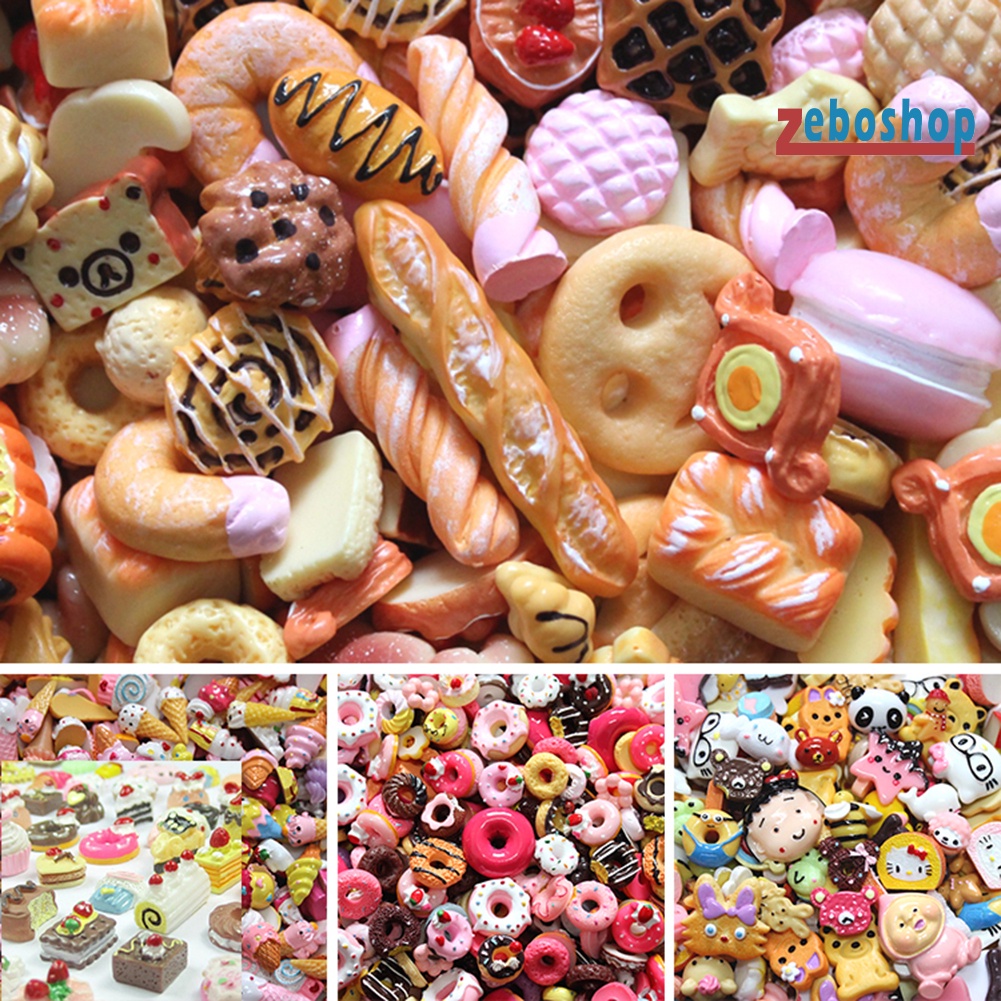 Bộ 10 Mô Hình Bánh Donut Mini Dùng Trang Trí Xinh Xắn