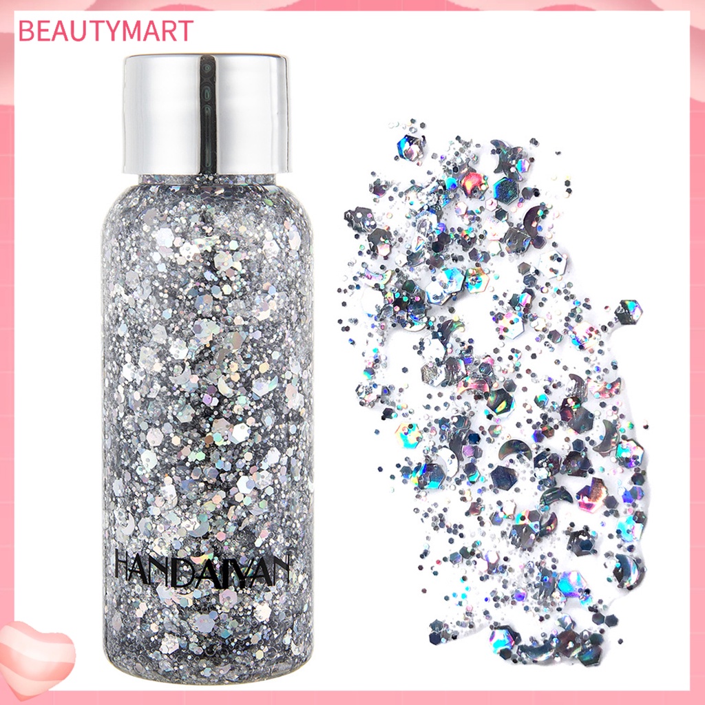 1 Lọ Gel Kim Tuyến HANDAIYAN Lấp Lánh 9 Màu Tùy Chọn Trang Điểm Mặt Và Cơ Thể Tại Nhà