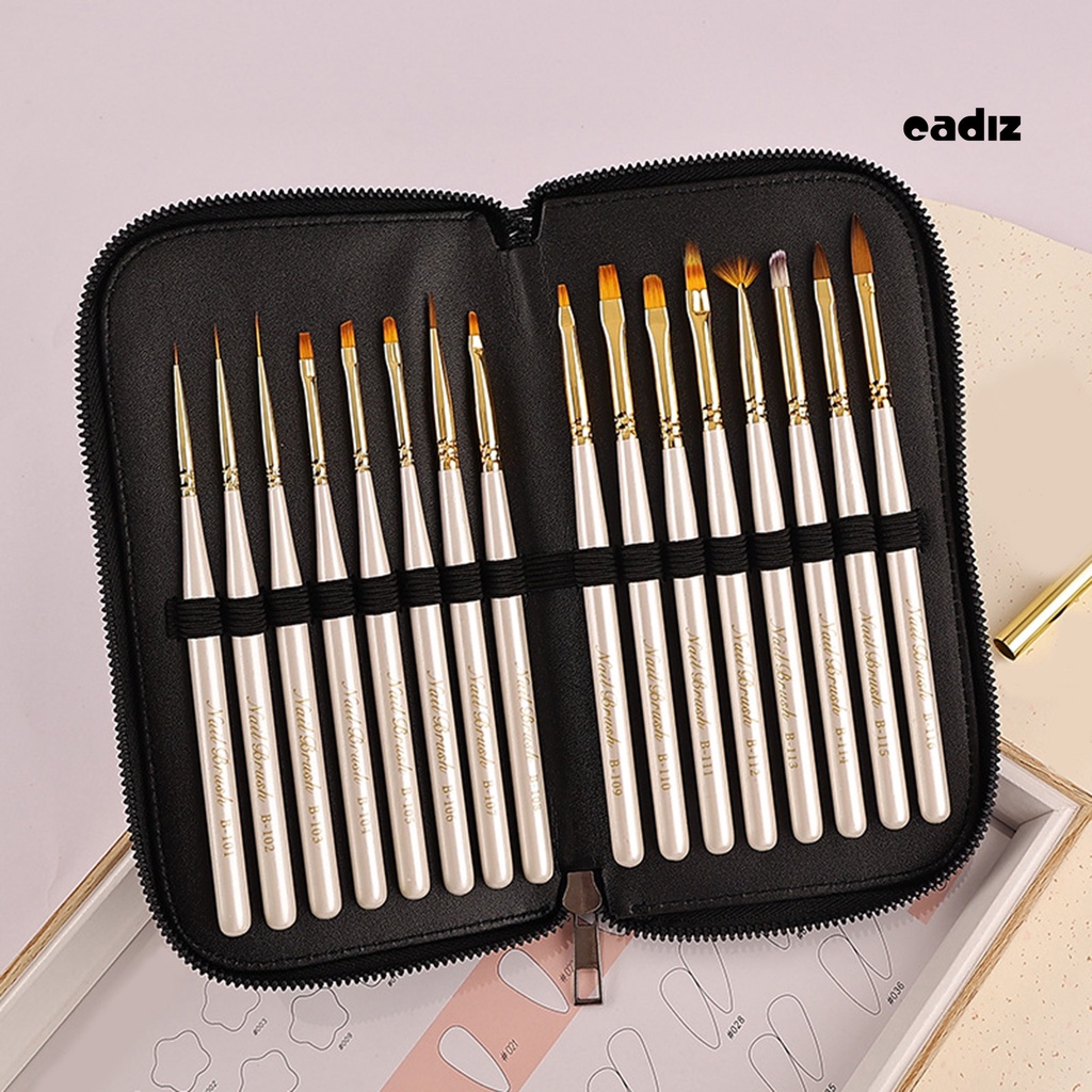 Bút Vẽ Móng Tay Nghệ Thuật Ngòi CADI Bằng Len Nylon Mềm Không Phai Màu Kèm Nắp Đậy DIY